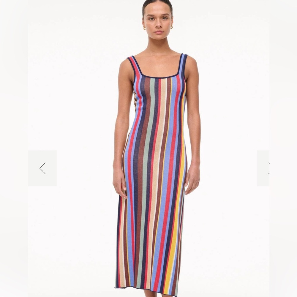 Staud Multicolor Striped Maxi Dress